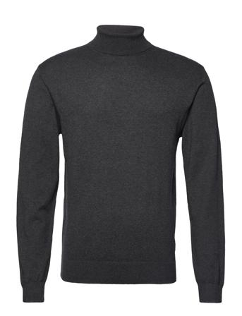 Brian Cotton/Cashmere Blend Rollneck Sweater Knitwear Turtlenecks Svart Lexington Clothing