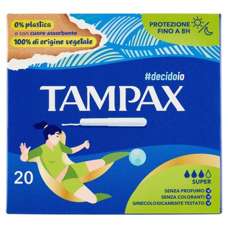 Tampax Blue Box Super 20 Assorbenti Interni Flussi da Medi ad