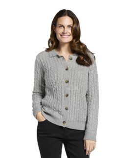 Strikket jakke Gråmelert - 48/50 - Åshild