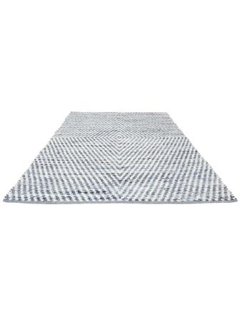 170X240 Geometric Hilda Rug - Blue/White Cotton