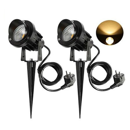 9W LED-ulkovalaisin maapiikillä 3000K-3300k 900LM LED-ulkovalaistus Maapiikki Vedenpitävä puutarhavalaisin IP65 Lämmin valkoinen 2 kpl