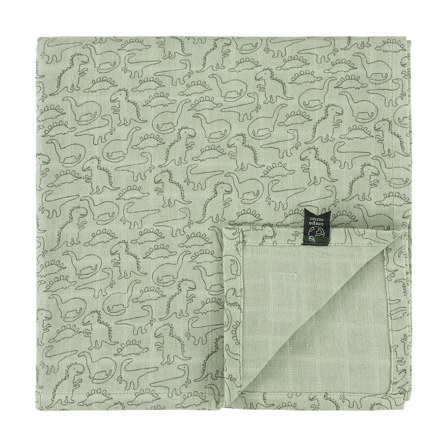 Trixie Musselinpledd Daring Dino, Grønn, 1 stk.