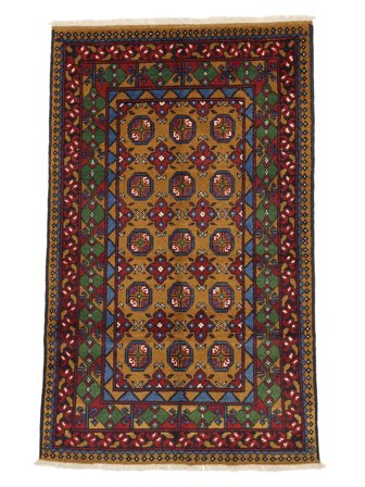 Afghan Fine Rug 92X153 Black/Brown Wool, Afghanistan