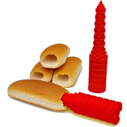 Hotdogbrød-bor Perfekt til grill og BBQ, Ideel størrelse til pølser og andre slags pølser