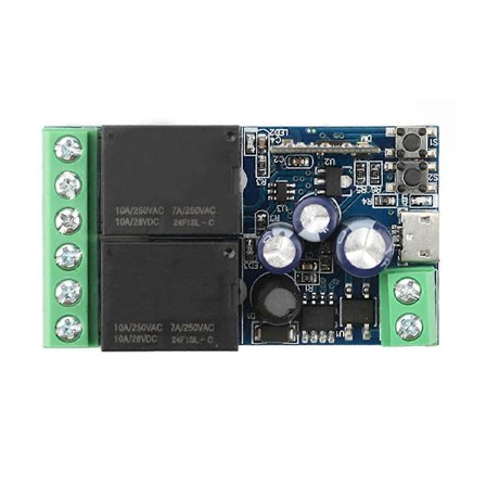 WIFI Smart Switch DC 12V 24V 48V Modul 2-kanals Relæmodtager Trådløs Fjernbetjening Arbejde USB