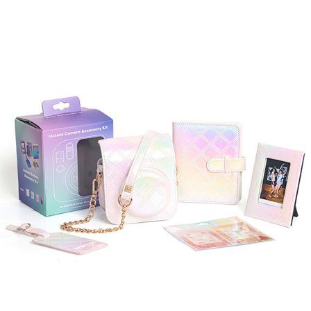 Mini 12 Iriserande Broderat Rutnät 5-i-1 Set