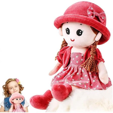 35cm Trasdocka Tjej Söt Plyschleksak Baby Saga Prinsessan Söt Docka Avtagbara Kläder Present till Dop Födelsedag för Åldrarna