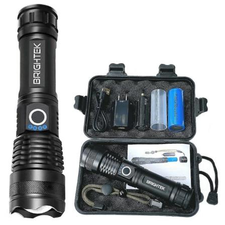 Super Lys 90000lm LED Taktisk Lommelykt med Oppladbart Batteri Zoombar