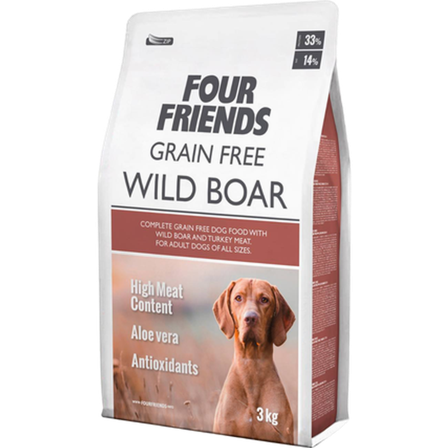FourFriends - Dog Grain Free Villsvin 12 kg - Hund - Hundefôr & hundemat - Tørrfôr for hund - ZOO.no
