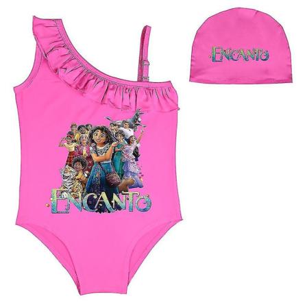 3-8 år Kid Girl Encanto Badkläder Sommarbaddräkt i ett stycke Rose Red