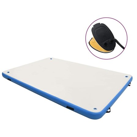 vidaXL Uppblåsbar flotte blå och vit 300x150x15 cm