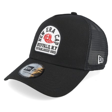 New Era - Black - trucker - Cap - State Patch Black Trucker - Hatstore
