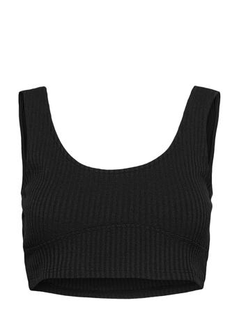 Ella Rib Tank Black Gina Tricot