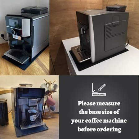 Silikonemåtte under kaffemaskine (48x30 cm), skridsikkert underlag til kaffe