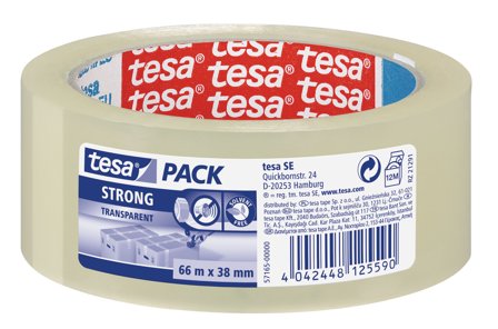 tesa Packtejp Strong 38mmx66m klar - Lyreco - Emballage och lagerutrustning > Packtejper > Packtejp PP
