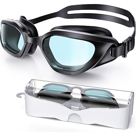 Svømmebriller, Svømmebriller Voksne, Anti-tåkebriller, UV-beskyttelse Polariserte Bassengbriller for Ungdom Menn Kvinner