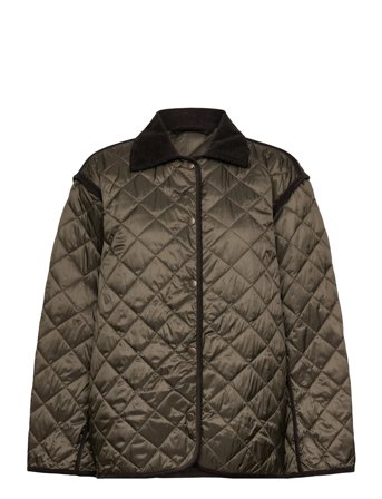 Weekday Oversized Quilted Liner Jacket - Brown - XS