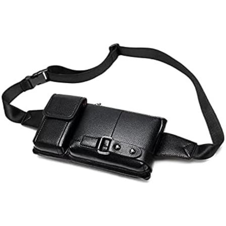 Mænds taljevæske Udendørs sport Europæisk og amerikansk mode Mænds skuldertaske Crossbody taske Brysttaske