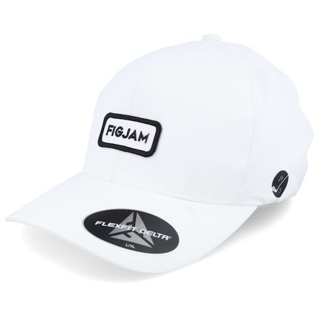Pins & Stripes - Weiss Flexfit Cap - Figjam Golf White Delta Flexfit @ Hatstore