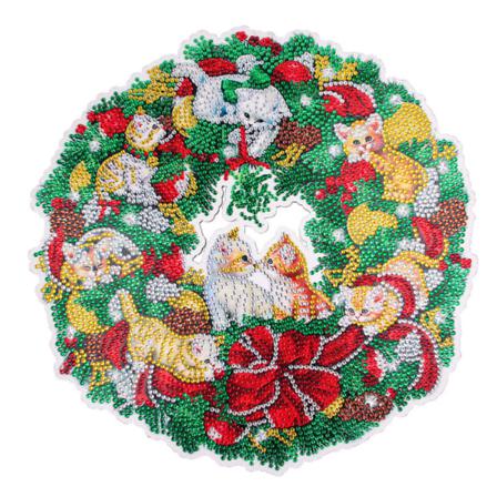 Jul DIY Diamantmålning Kristallkrans Hängande Dekor E