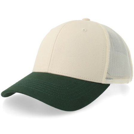 Equip - Beige trucker Keps - Stone/Dark Green Trucker @ Hatstore