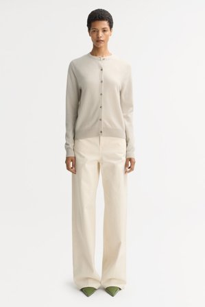 Soft Goat - Cardigan - Women cashmere sweater - S - Chalk