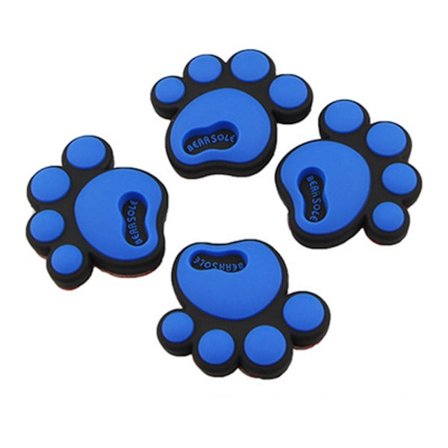 4 stk Cat Paw Door Kofanger Strip Beskyttelse Bil Stickers BLÅ