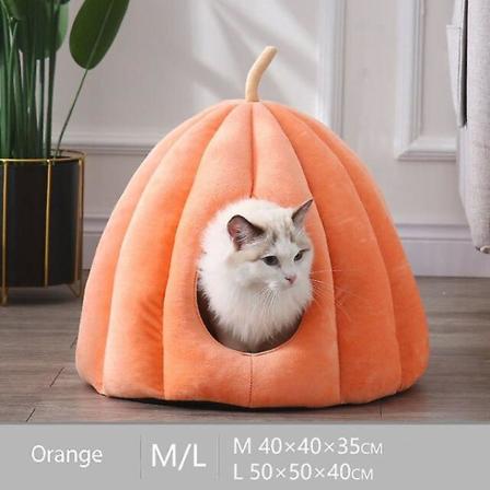 Kattsand Vinter Varmstängd Pumpa Husdjur Grotthus Stort avtagbart och tvättbart Yurt Cave House
