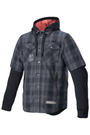 Motorradhemd Alpinestars MO.ST.EQ Tartan Teergrau/Schwarz XXL