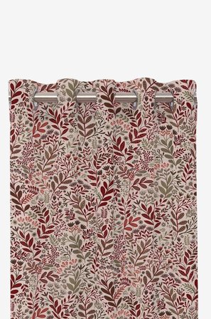 Redlunds - Hage oljelængder - Rød - Gardiner med ringe - 120X240 - Fra Homeroom
