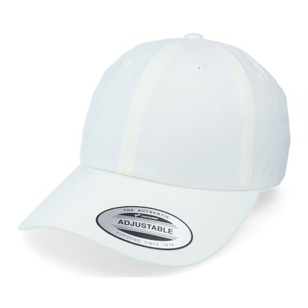 Yupoong - Bianco unconstructed Cappellino - Peached White Dad Cap @ Hatstore