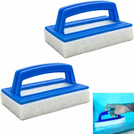 2-pakks svampbørster for svømmebasseng, rengjøring av svømmebasseng, Swimmi