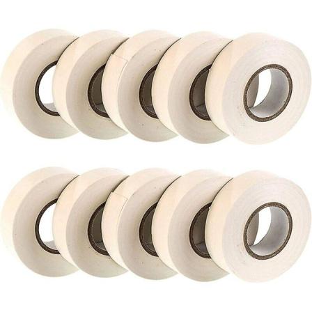 Hvid PVC elektrisk isoleringstape, 10 stk.