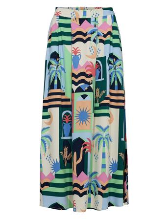Nugabriella Skirt Knälång Kjol Multi/patterned Nümph