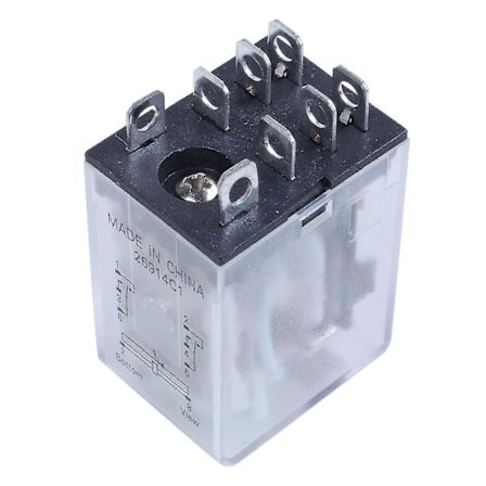 JQX-13F LY2 DC 12V Spolrelä med 8 stift, DPDT, Grön LED