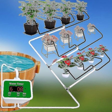 Automatisk vandingssystem til potteplanter, vandingsanordninger, automatisk plantevandingssystem med 4 vandingsdryppere