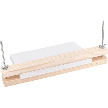 Puinen kirjansidontapuristin Suuri puristin Kirjansitoja 38x3,8 cm Litteä paperipuristin Puinen muotokerroin Pehmustepuristin