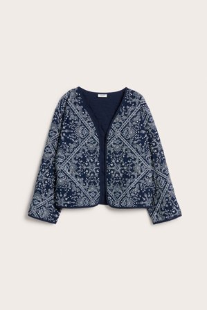 Kappahl | Mønstret quiltet jakke Blå 146/152 | Blå