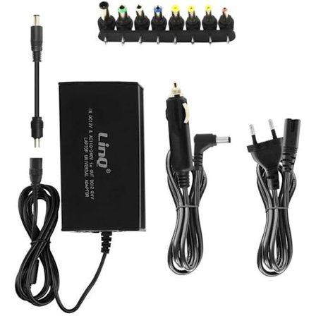 Universell Laddare - LINQ - IT-150W - 150W - 8 munstycken - 12 till 24V - Svart