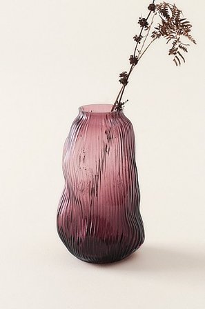 Jotex - Glasvase - Højde 30 Cm Vinrød - FORS - Køb Vaser hos Jotex