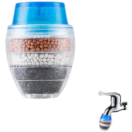 1 stk. - Hane filter - Filter - Fem-lags aktiveret kul - Køkkenhane vandrenser