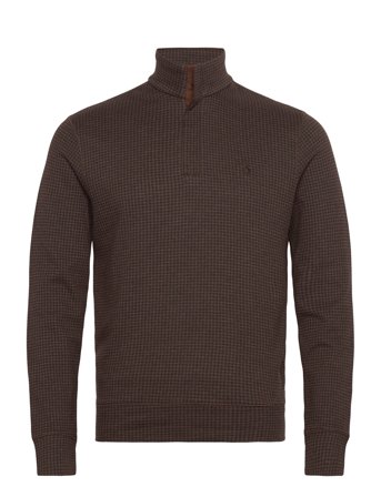 Houndstooth Luxury Jersey Pullover Brown Polo Ralph Lauren