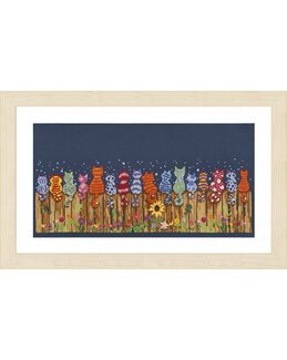 Broderikit Tavla Katter på staket