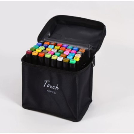 Alkoholbaserade Markers med Dubbla Spetsar för Mangaskissning - 30/40/60/80 Färgers Konstset