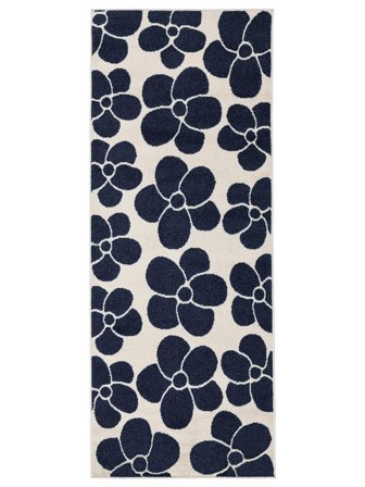 Klein Primavera Teppich - Dunkelblau/Naturweiß 80X200 Im Modernen Stil