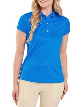 FootJoy Painted Floral Cap Sleeve Lisle - Pink - S