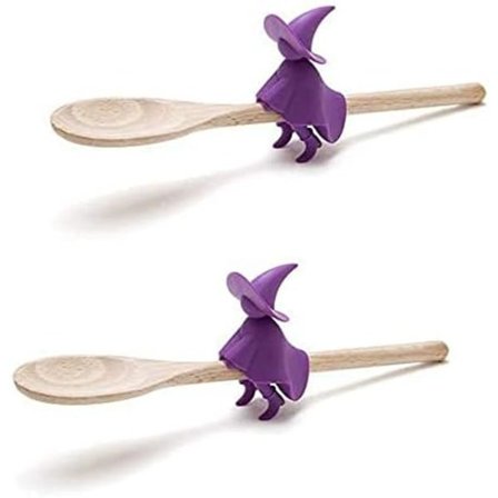 2 stk. Anti-Overflow Silikone Låg, Silikone Hekse Ske-holder og Dampudløser