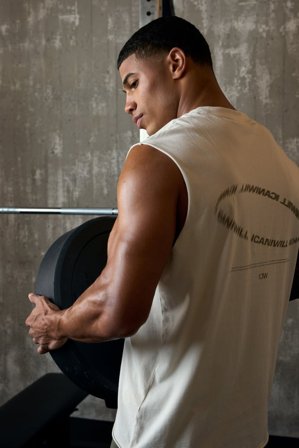 Grit Stonewashed Tank Print Light Beige