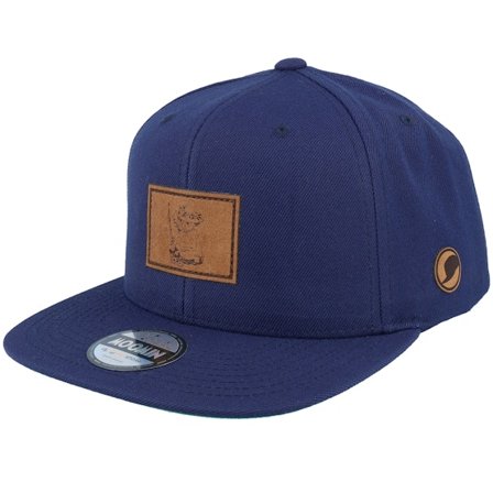 Moomin - Blå snapback Kasket - Snufkin Engraved Patch Navy Snapback @ Hatstore