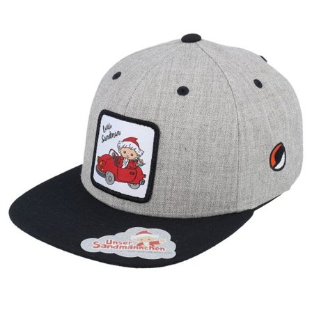 Unser Sandmännchen - Grå snapback Keps - Kids Sandmännchen Patch Heather Grey/Black Snapback @ Hatstore